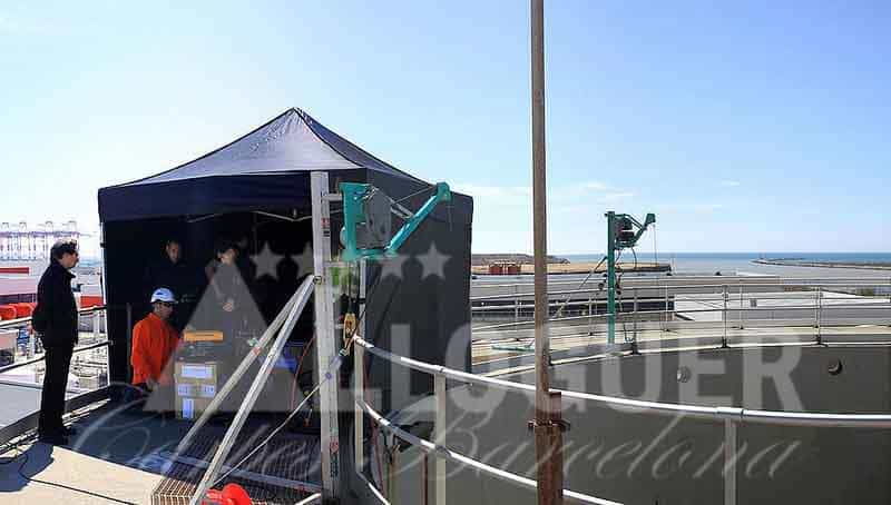 Carpes de lloguer de color negre de 3x3m