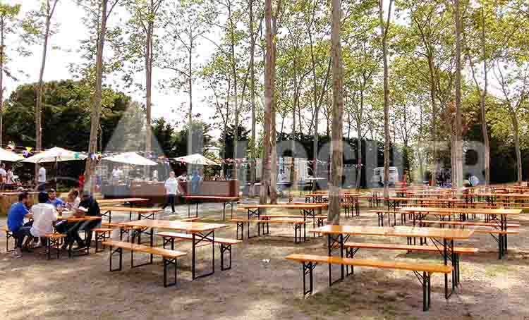 taules i bancs plegables lloguer