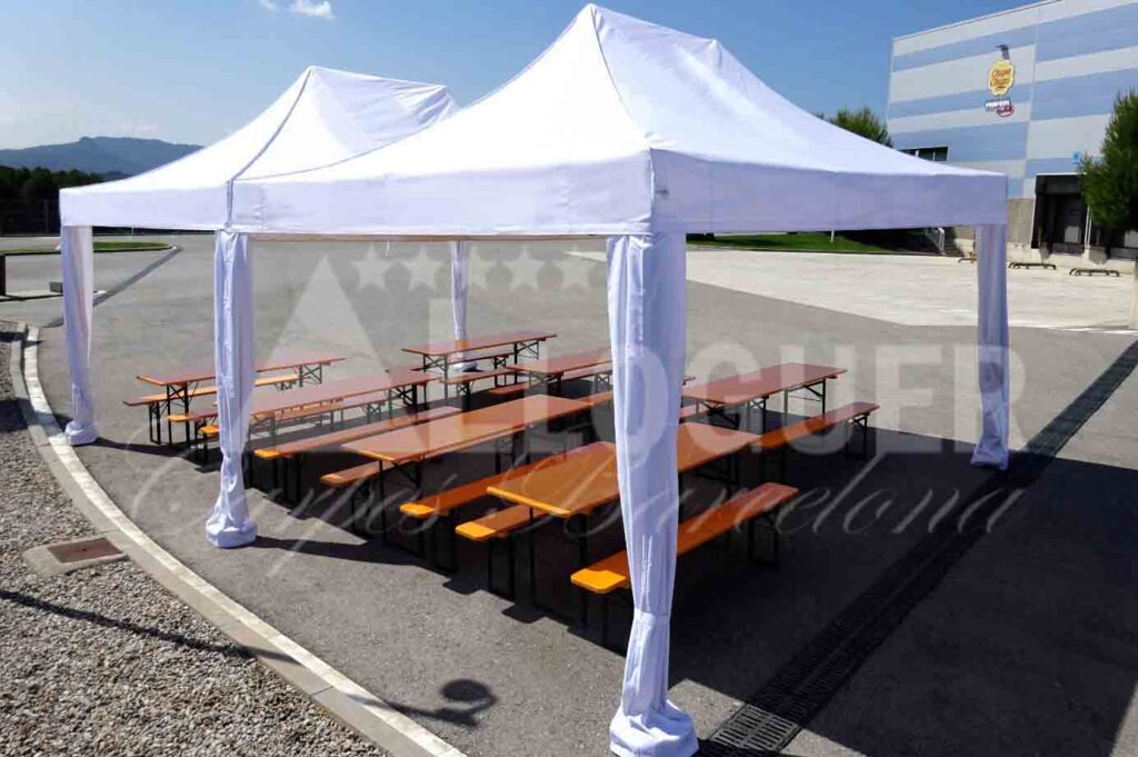 Taules i bancs plegables de lloguer